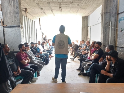 PARC and Community Protection Committees in Rafah hold a workshop and conduct field visits to identify the problems facing displaced persons